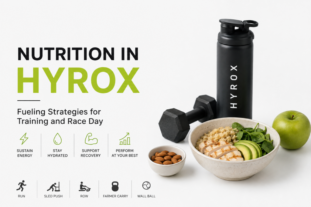Nutrition in HYROX with sports nutrition, hydration, and race-day fueling strategies